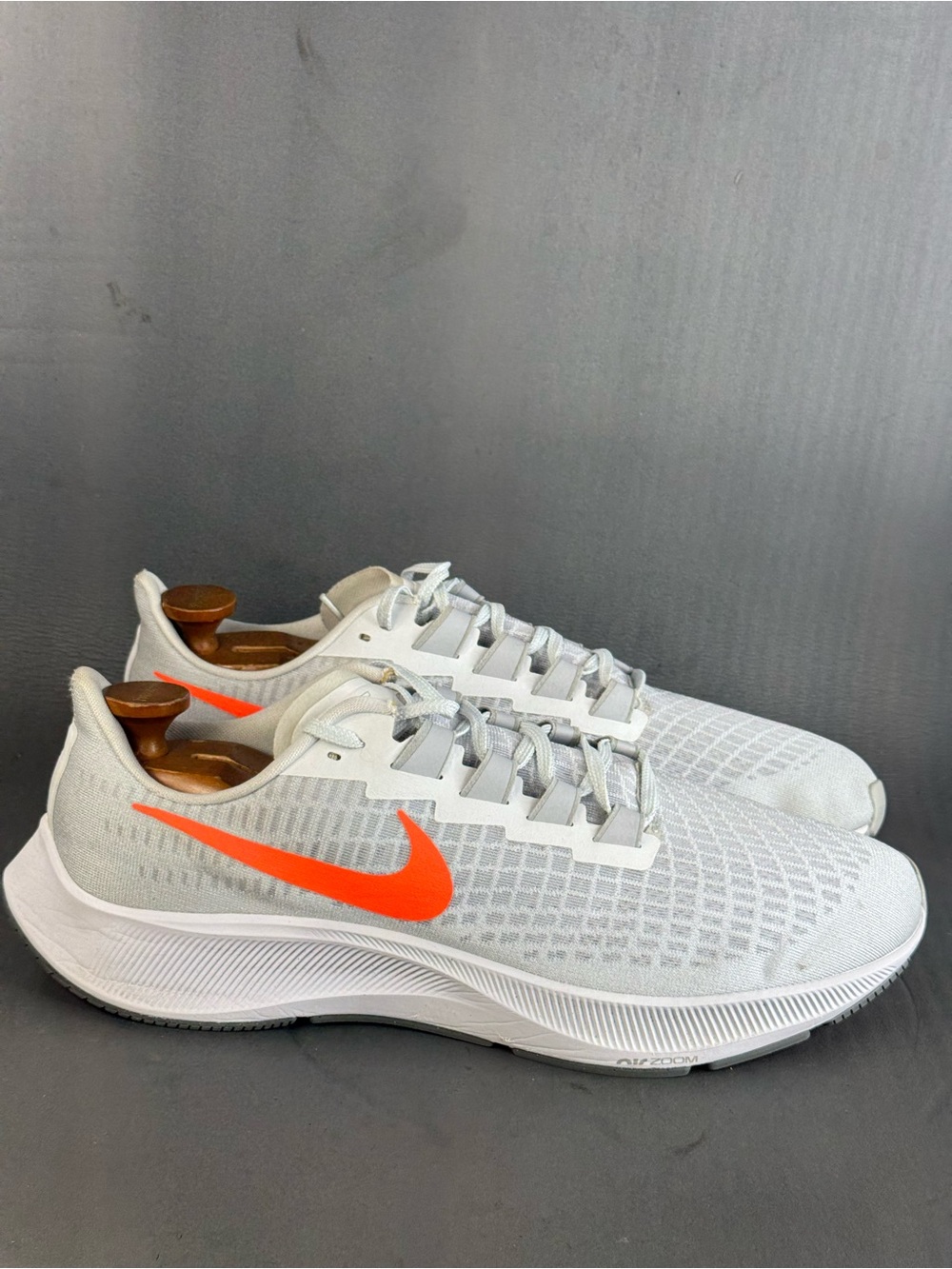 Nike Air Zoom Pegasus 37 Pure Platinum Hyper Crimson athletic shoes men’s 14